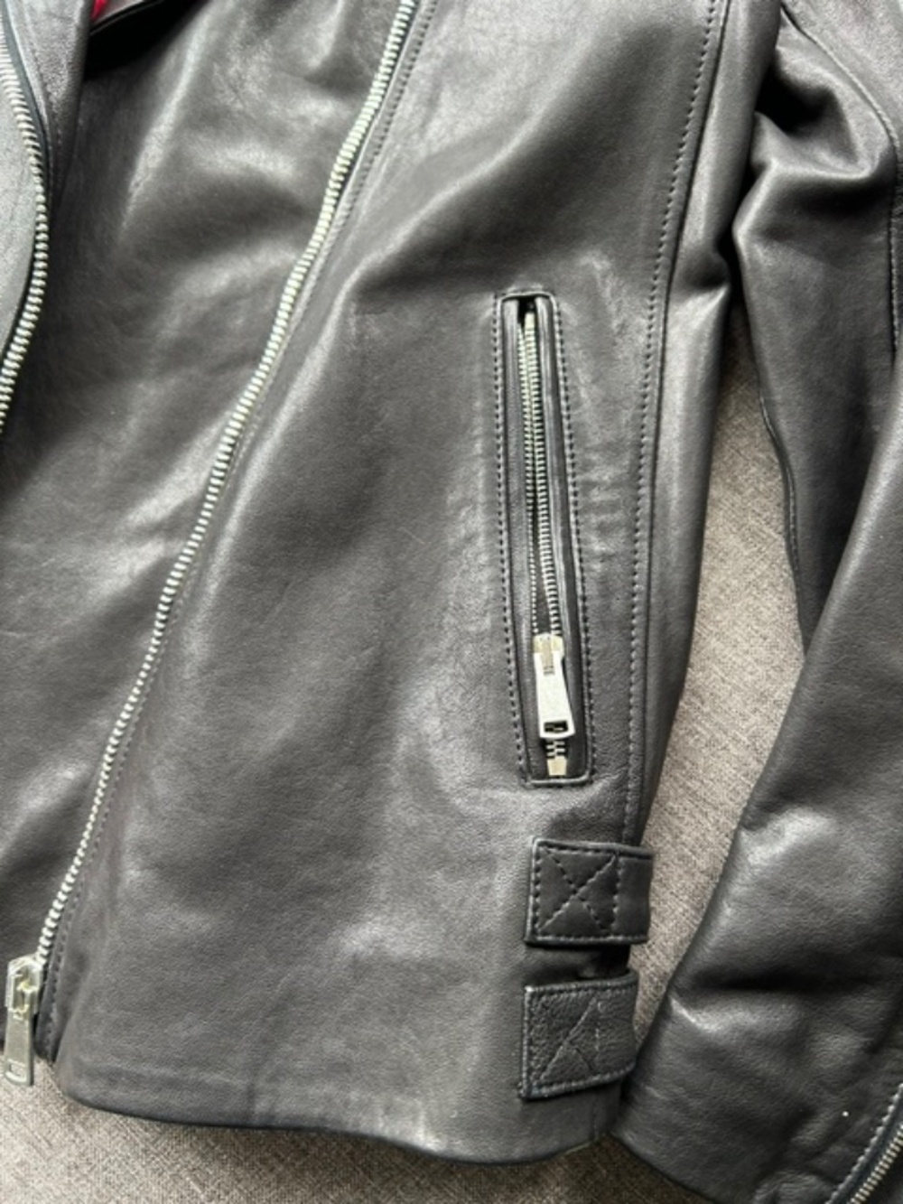 EUC Belstaff Leather Moto Jacket (sz 46 / US 12) - Picture 5 of 14